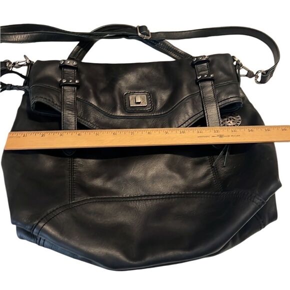 The Sak Sycamore Black Leather Messenger Tote Crossbody - Picture 12 of 12